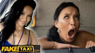 Fake Taxi Bikini Babe Asia Vargas strips in the back of the cab to the drivers delight